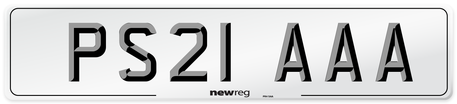 PS21 AAA Number Plate from New Reg
